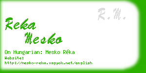 reka mesko business card
