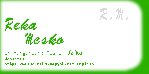 reka mesko business card